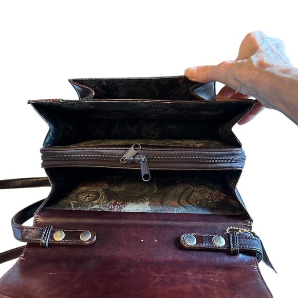 Vintage 1980’s Belle Rose Leather Handbag Very Good Condition Brown/Tan Spacious - Picture 8 of 15